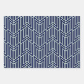 Feuille De Papier Cadeau Art Déco Abstrait Motif géométrique Bleu (Devant 2)
