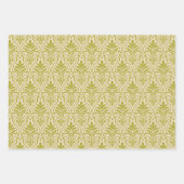 Feuille De Papier Cadeau Art Déco Motif 01 - Déco Gold sur Off-White (Devant 2)