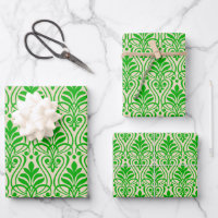 Art Déco Motif 01 - Vert chaux foncé sur blanc cas