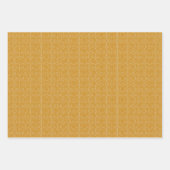 Feuille De Papier Cadeau Art Déco Motif 07 - Off-White sur Deco Gold (Devant 3)