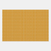 Feuille De Papier Cadeau Art Déco Motif 10 - Off-White sur Deco Gold (Devant 2)