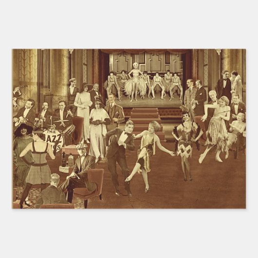 Feuille De Papier Cadeau Art Deco Night Club (Devant 3)