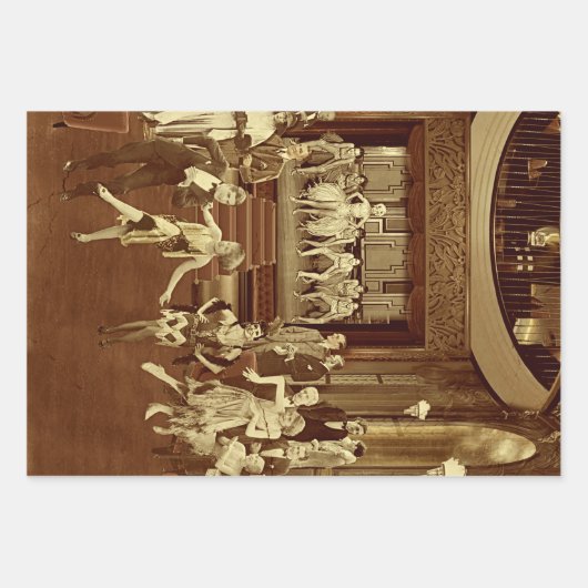 Feuille De Papier Cadeau Art Deco Night Club (Devant 2)