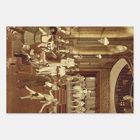 Feuille De Papier Cadeau Art Deco Night Club (Devant)
