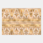 Feuille De Papier Cadeau Art Déco Shimmer d'or (Devant 2)