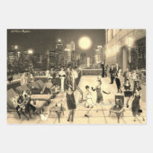 Feuille De Papier Cadeau Art Déco Skyline (Devant 3)