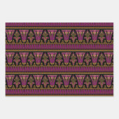 Feuille De Papier Cadeau Art déco violet et or (Devant)