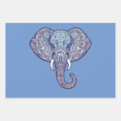 Feuille De Papier Cadeau Art éléphant au henné (Devant 2)