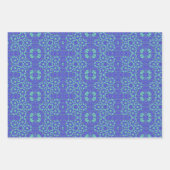 Feuille De Papier Cadeau Art géométrique violet turquoise bébé (Devant 2)