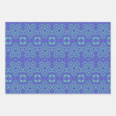 Feuille De Papier Cadeau Art géométrique violet turquoise bébé (Devant)