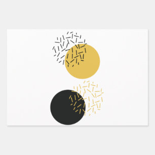 Feuille De Papier Cadeau Art graphique géométrique urbain simple, moderne e