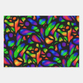 Feuille De Papier Cadeau Art néon (Devant)