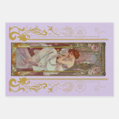 Feuille De Papier Cadeau Art Nouveau Alphonse Mucha (Devant 3)