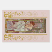Feuille De Papier Cadeau Art Nouveau Alphonse Mucha (Devant 2)