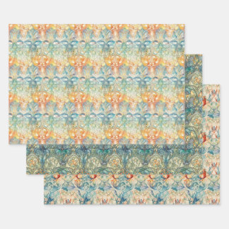 FEUILLE DE PAPIER CADEAU ART NOUVEAU DÉCOUPAGE LIVRE DÉCORATIF