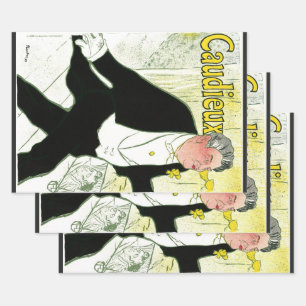 Feuille De Papier Cadeau Art Nouveau vintage, Caudieux par Toulouse Lautrec