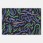 Feuille De Papier Cadeau Art numérique Abstrait funky (Devant)