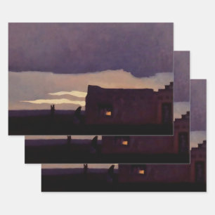 Feuille De Papier Cadeau Art occidental « Fin d'après-midi » de Maynard Dix