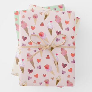 Feuille De Papier Cadeau Art Original Illustré À La Main De La Fête De Crèm