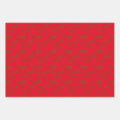 Feuille De Papier Cadeau Art simple de ligne de rennes (Devant 3)