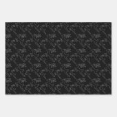 Feuille De Papier Cadeau Art simple de ligne de rennes (Devant 2)