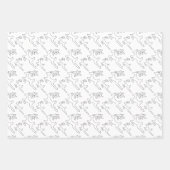 Feuille De Papier Cadeau Art simple de ligne de rennes (Devant)