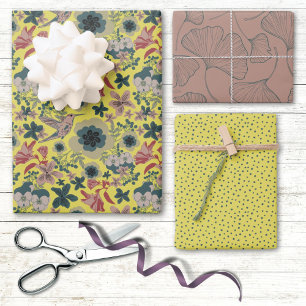 Feuille De Papier Cadeau Art vintage William Morris Colibri botanique