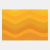 Feuille De Papier Cadeau Artefacts géométriques Ombre Jaune Gradient Wavy L (Devant 3)