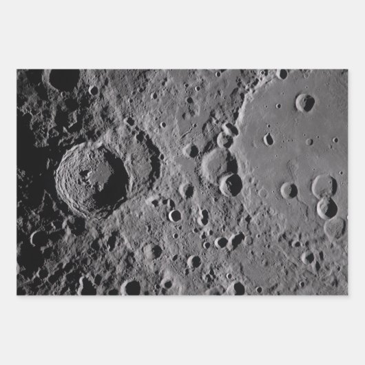 Feuille De Papier Cadeau Artemis II Lunar Craters (Devant)