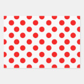 Feuille De Papier Cadeau Artisanat Chiffres de Noël rouges, rayures et arbr (Devant)