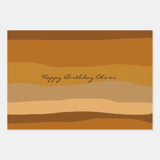 Feuille De Papier Cadeau Arty Modern Earth Tone Desert (Devant)