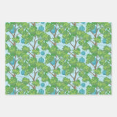 Feuille De Papier Cadeau Asian Pattern Blue Green (Devant 3)