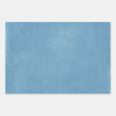 Feuille De Papier Cadeau Aspect bleu clair de tissu (Devant)