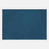 Feuille De Papier Cadeau Aspect en tissu bleu foncé (Devant 3)