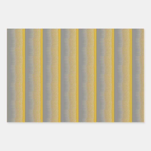 Feuille De Papier Cadeau Assemblage Gold et Silver (Devant)