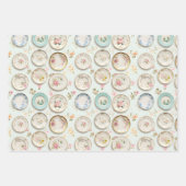 Feuille De Papier Cadeau Assiettes vintage (Devant 2)
