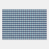 Feuille De Papier Cadeau Assortiment carreaux bleus d'hiver (Devant 2)