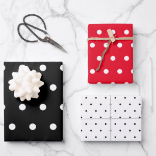 Feuille De Papier Cadeau Assortiment de points Polka