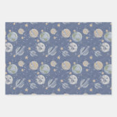 Feuille De Papier Cadeau Astronaute des planètes (Devant)