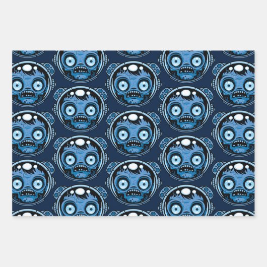 Feuille De Papier Cadeau Astronaute zombie (Devant)