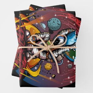 Feuille De Papier Cadeau Atlas Space Man