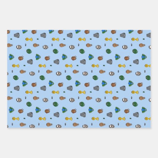 Feuille De Papier Cadeau Au zoo (Devant)