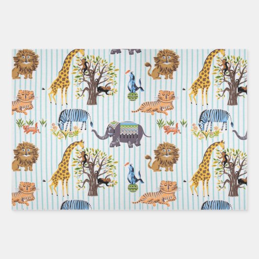 Feuille De Papier Cadeau Au zoo (Devant 2)