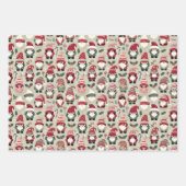 Feuille De Papier Cadeau Aucun Pékin Illustré Gnome Noël Fête (Devant 2)