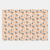Feuille De Papier Cadeau Australian Shepherd'automne quitte Bushes Motif (Devant 3)