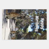 Feuille De Papier Cadeau Australian Wallaby Road, Draps Cadeaux (Devant 3)