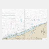 Feuille De Papier Cadeau Authentique Floride cartes marines (Devant 3)