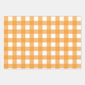 Feuille De Papier Cadeau Automne Automne Orange Plaid Motif (Devant 2)