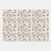 Feuille De Papier Cadeau Automne Brûlé Orange et Crème Moisson Automne (Devant)