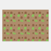 Feuille De Papier Cadeau Automne Candy Pommes verdure (Devant 3)